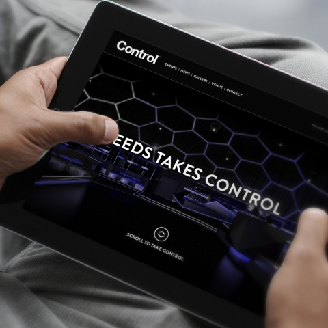 Control - Website on Tablet