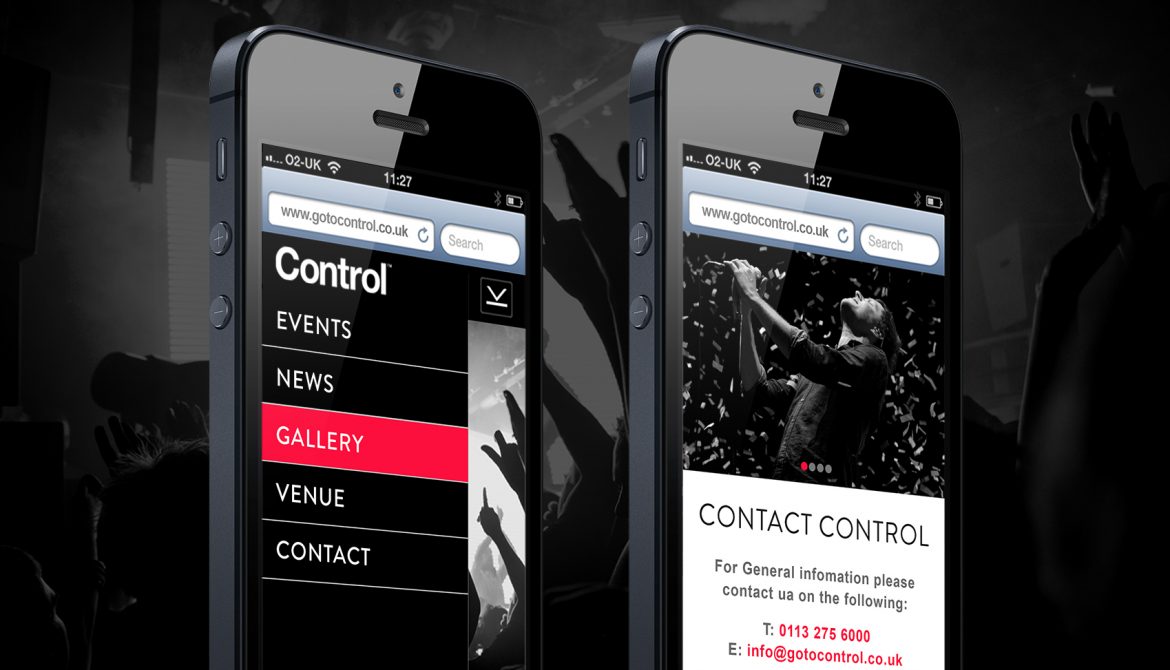 Control - Website on Mobile