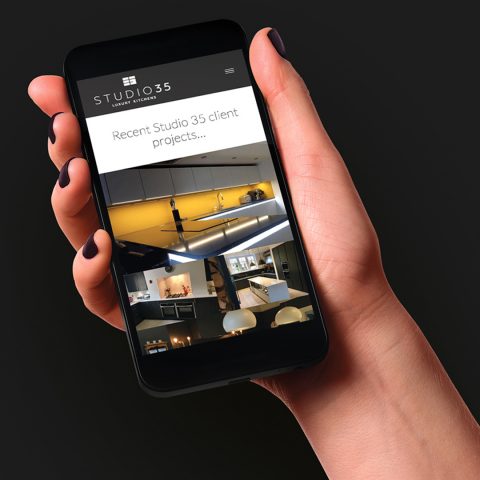 Studio 35 - website on Mobile