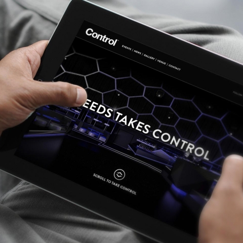Control - Website on Tablet