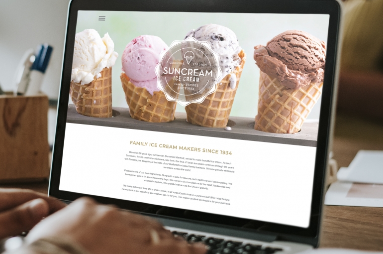 Suncream Ice Cream - New website